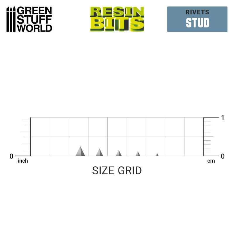 3D Printed Set - Micro Rivets - Stud (Green Stuff World)