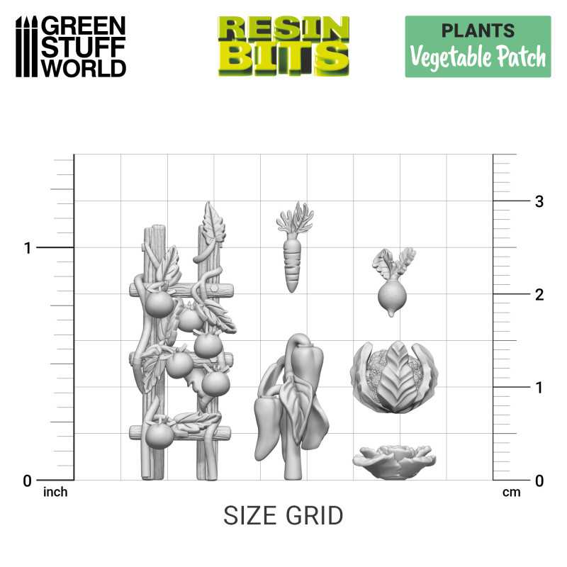 3D printed set - Vegetable Patch (Green Stuff World)