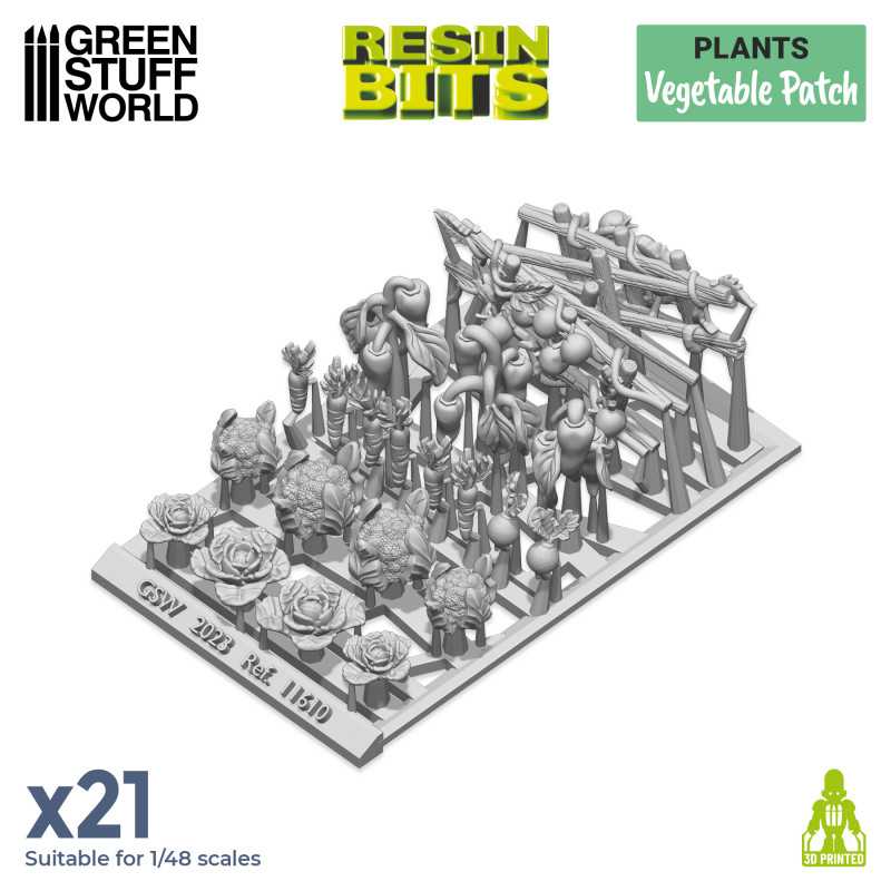 3D printed set - Vegetable Patch (Green Stuff World)
