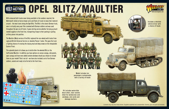 Bolt Action: Opel Blitz/Maultier