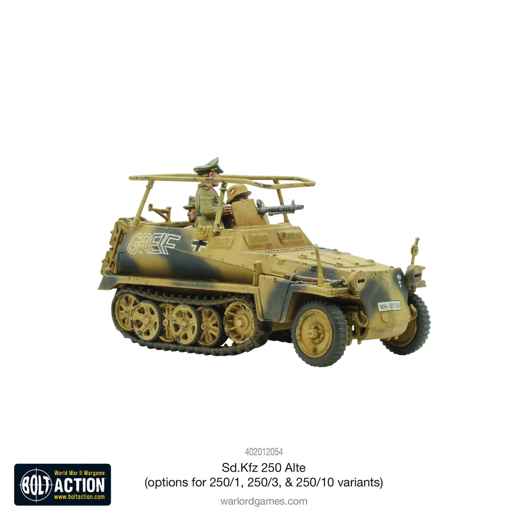 Bolt Action: Sd.Kfz 250 (Alte) half-track (options to make 250/1, 250/3 or 250/10 variants)