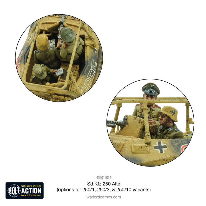 Bolt Action: Sd.Kfz 250 (Alte) half-track (options to make 250/1, 250/3 or 250/10 variants)
