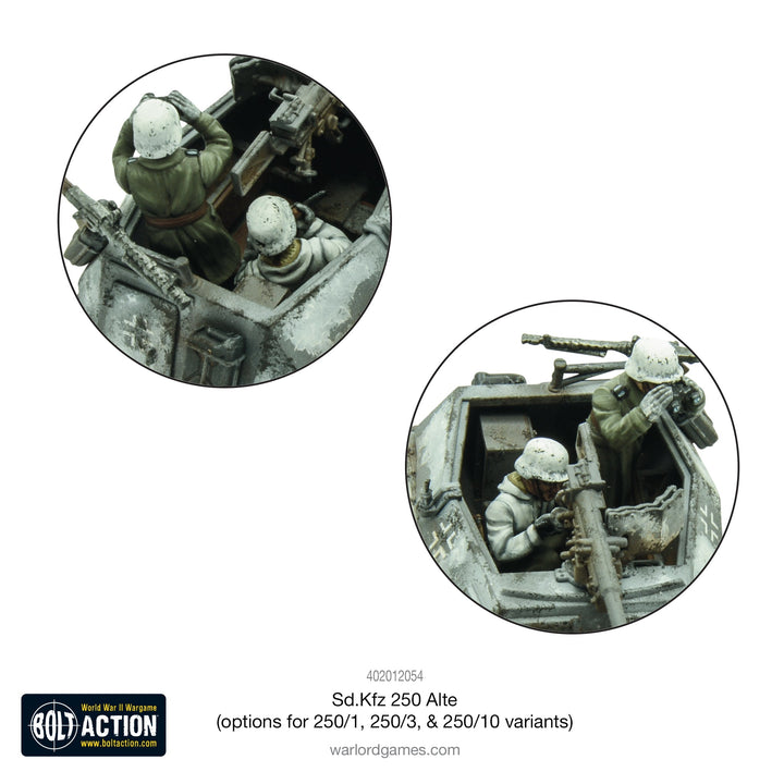 Bolt Action: Sd.Kfz 250 (Alte) half-track (options to make 250/1, 250/3 or 250/10 variants)