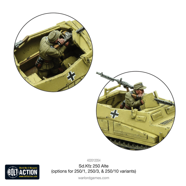 Bolt Action: Sd.Kfz 250 (Alte) half-track (options to make 250/1, 250/3 or 250/10 variants)