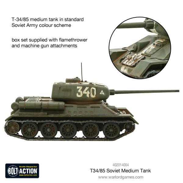 Bolt Action: T-34/85 medium tank (plastic)