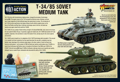 Bolt Action: T-34/85 medium tank (plastic)