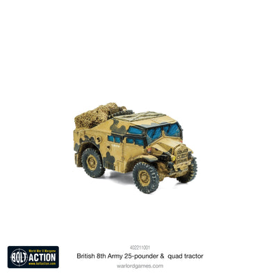 Bolt Action: 8th Army 25 pounder Light Artillery, Quad & Limber