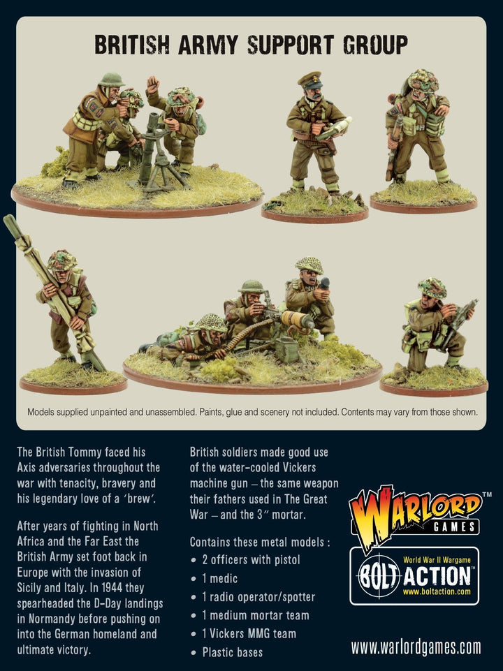 Bolt Action: British Army support group
