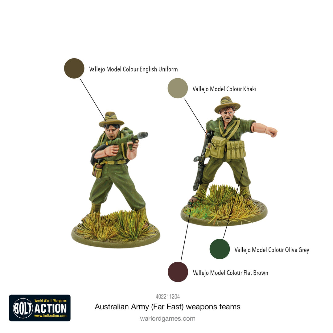 Bolt Action: Australian Army (Far East) weapons teams