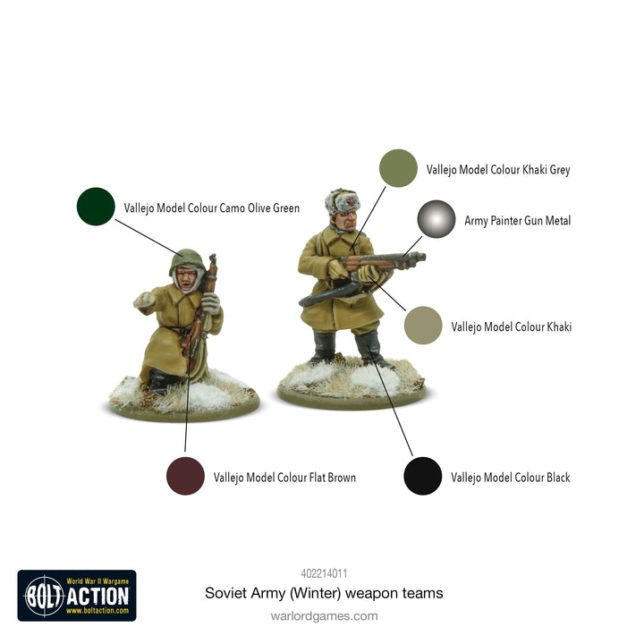 Bolt Action: Soviet Army (Winter) weapons teams