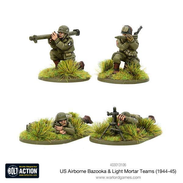 Bolt Action: US Airborne Bazooka & light mortar teams (1944-45)