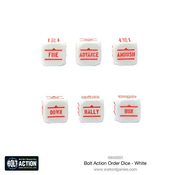 Bolt Action: Order Dice pack - White