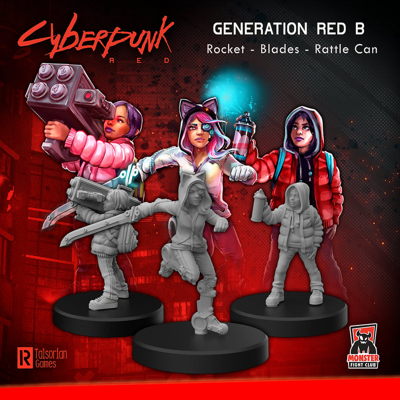 Cyberpunk RED Miniatures: Generation Red B