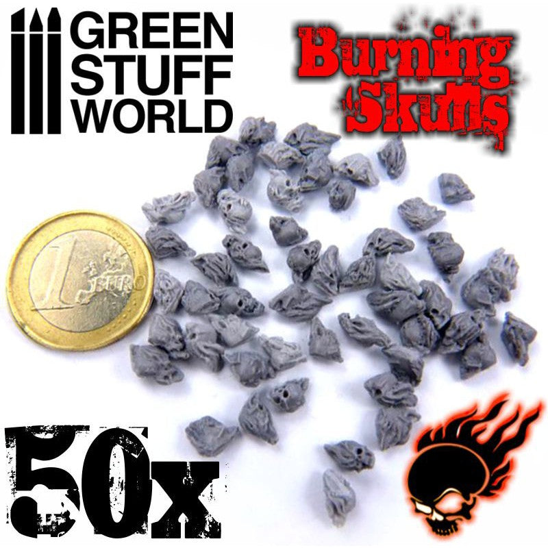 50x Resin Burning Skulls (Green Stuff World)