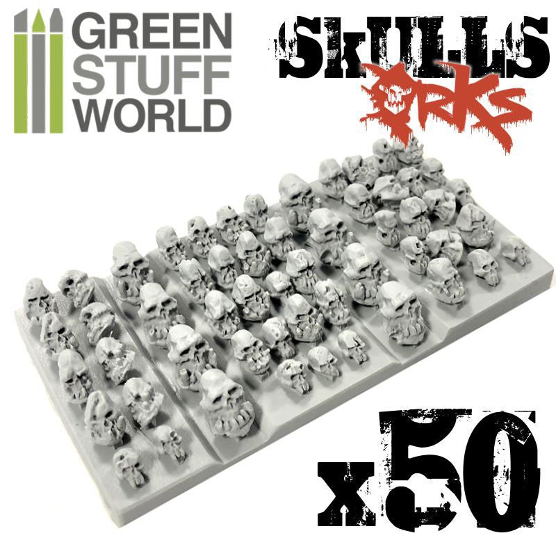 50x Resin ORK Skulls (Green Stuff World)