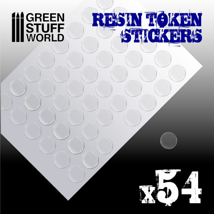 54x Resin Token Stickers 20mm (Green Stuff World)