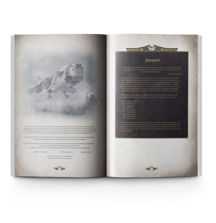 Warhammer Horus Heresy: Liber Hereticus – Traitor Legiones Astartes Army Book - Transportskadet