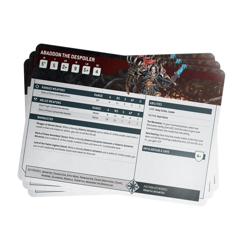 Warhammer 40,000: Chaos Space Marines - Index Cards