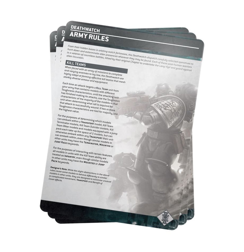 Warhammer 40,000: Deathwatch - Index Cards