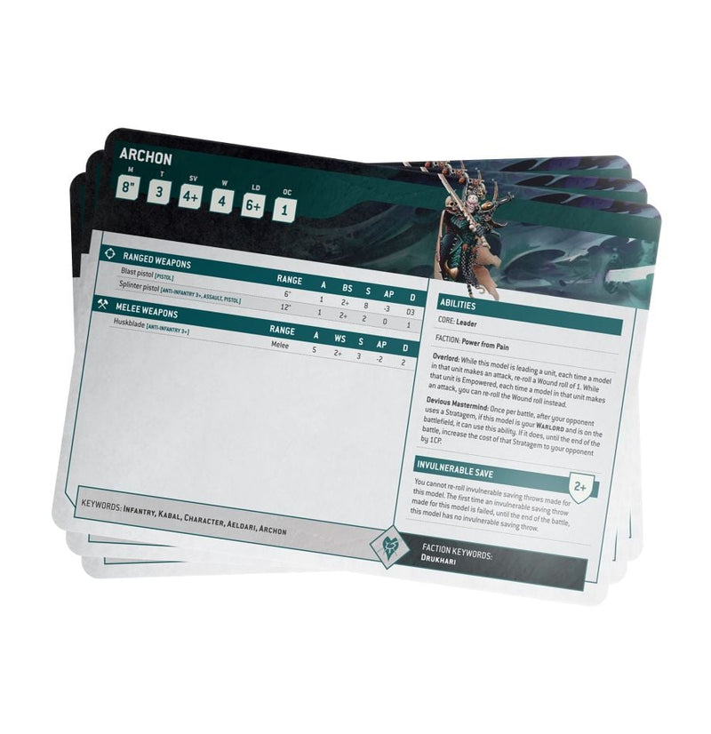 Warhammer 40,000: Drukhari - Index Cards