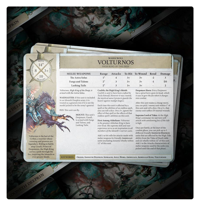 Warhammer Age of Sigmar: Idoneth Deepkin Warscroll Cards