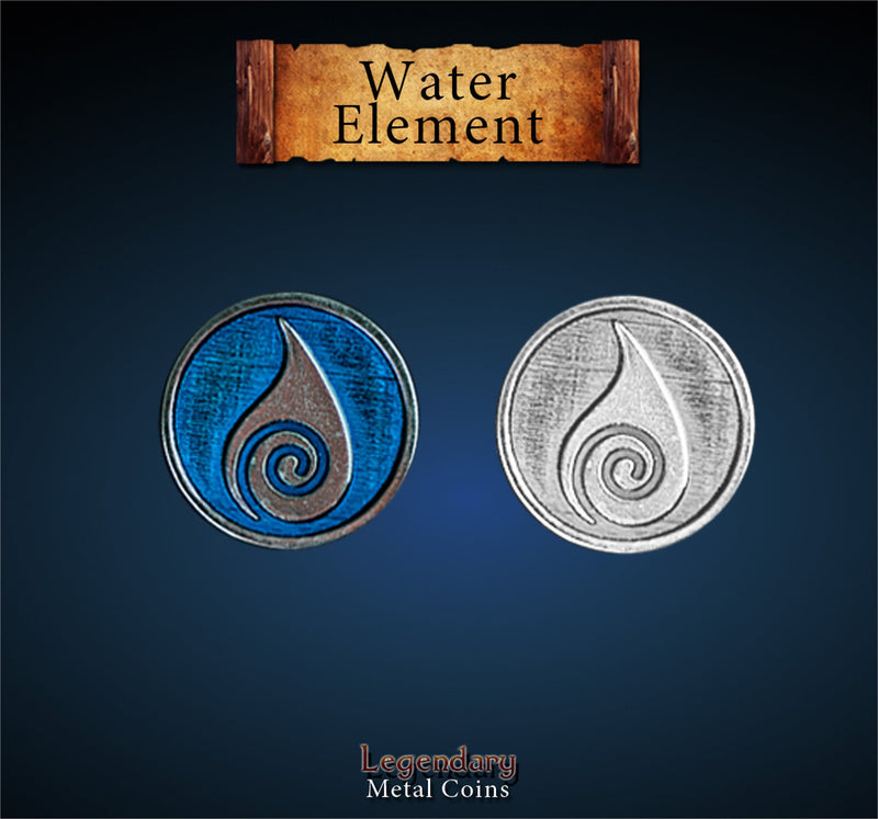 Legendary Metal Coins - Elements Metal Coin Set: Water (Drawlab)