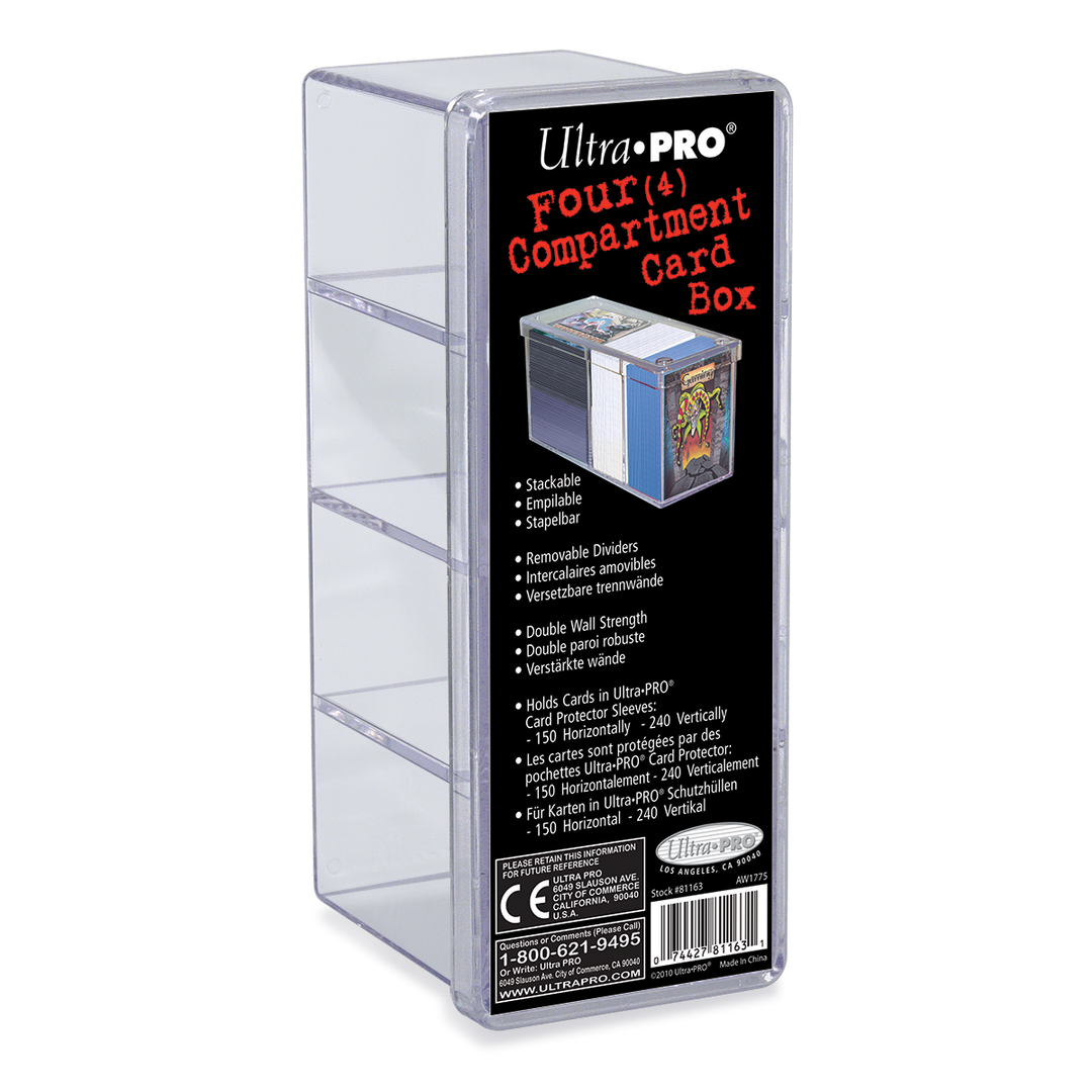 4-Compartment Clear Card Box (Ultra PRO)