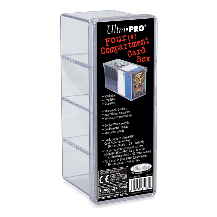 4-Compartment Clear Card Box (Ultra PRO)