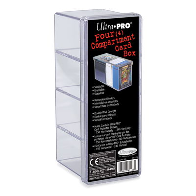 4-Compartment Clear Card Box (Ultra PRO)
