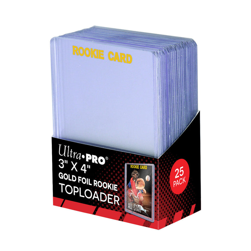 3" x 4" Clear "Rookie Gold" Toploaders (25ct) for Standard Size Cards (Ultra PRO)