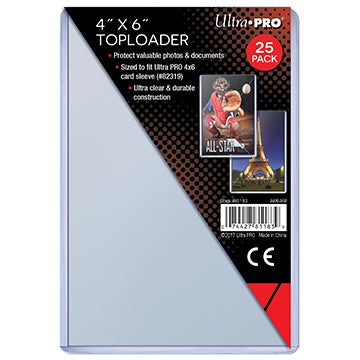 4" X 6" Toploader 25ct (Ultra PRO)