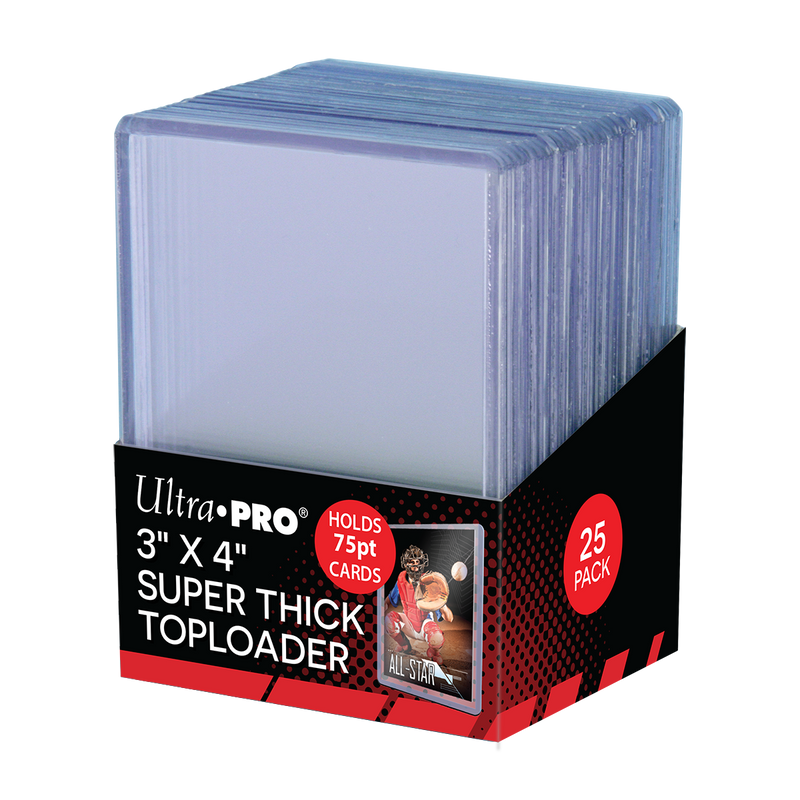 3" x 4" Clear Thick 75PT Toploaders (25ct) (Ultra PRO)