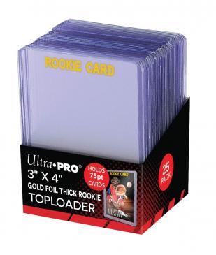 3" X 4" Rookie Gold Thick 75PT Toploader 25ct (Ultra PRO) (81766)