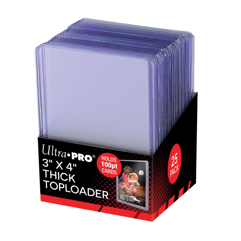 3" x 4" Clear Thick 100PT Toploaders (25ct) (Ultra PRO)
