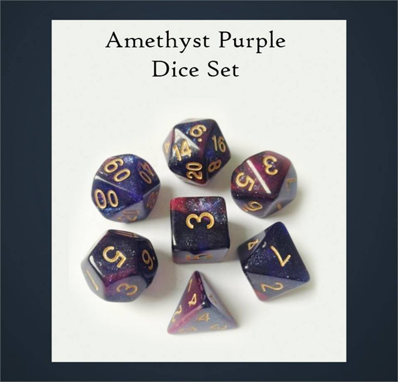 Amethyst Purple Dice Set (Drawlab)