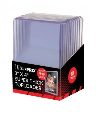 3" X 4" Super Thick 180PT Toploader 10ct (Ultra PRO)