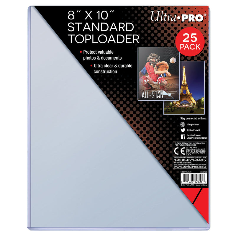 8" x 10" Standard Toploaders (25ct) (Ultra PRO)