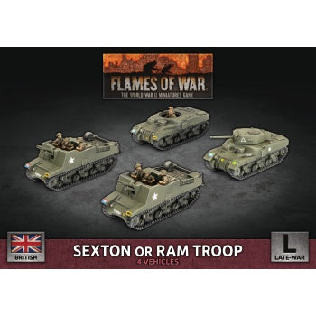 Flames of War: Sexton or Ram Troop (4x Plastic) (BBX76)