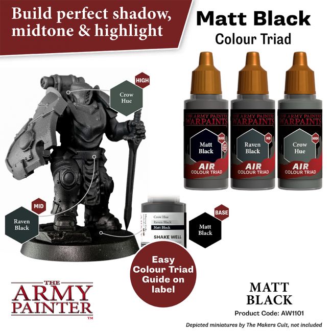 Warpaints Air: Matt Black (The Army Painter) (AW1101)