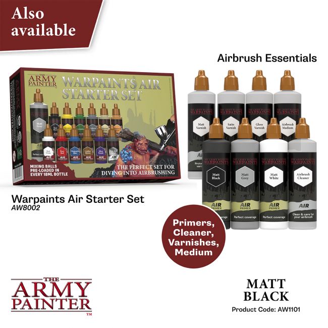 Warpaints Air: Matt Black (The Army Painter) (AW1101)