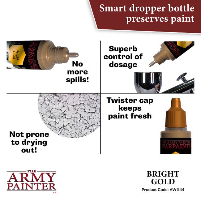 Warpaints Air Metallics: Bright Gold (The Army Painter) (AW1144)
