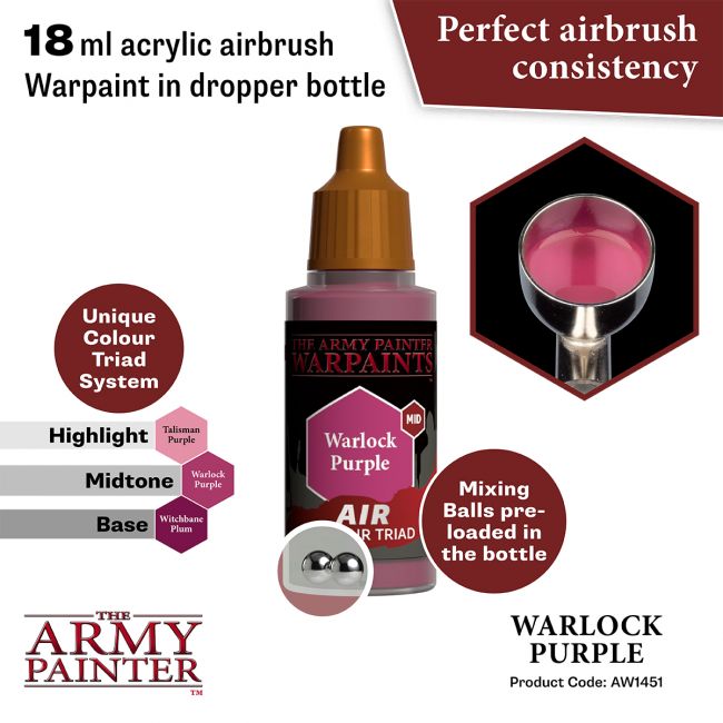 Warpaints Air: Warlock Purple (The Army Painter) (AW1451)
