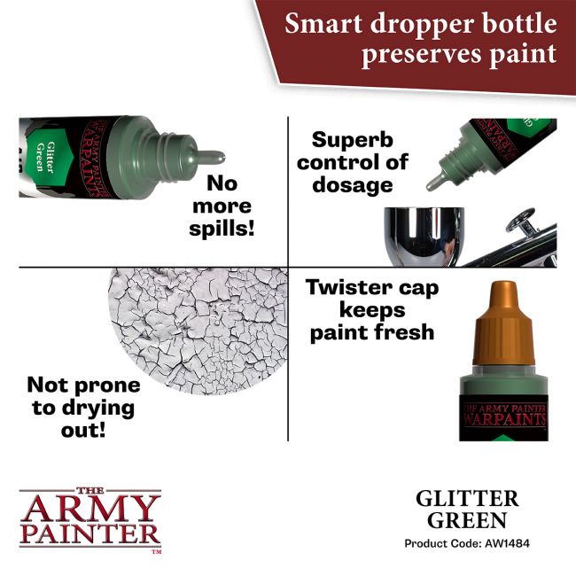 Warpaints Air Metallics: Glitter Green (The Army Painter) (AW1484)
