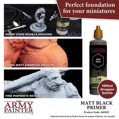 Warpaints Air Accessories: Primer Black, 100 ml (The Army Painter) (AW2011)