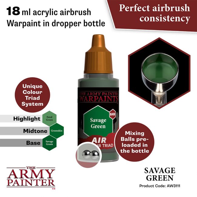 Warpaints Air: Savage Green (The Army Painter) (AW3111)