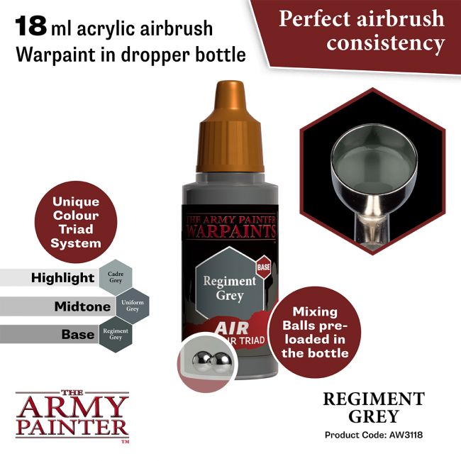 Warpaints Air: Regiment Grey (The Army Painter) (AW3118)