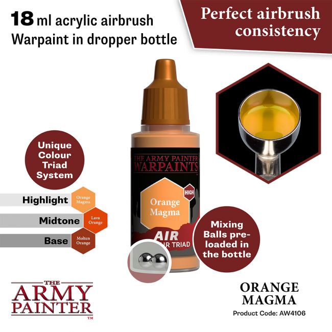 Warpaints Air: Orange Magma (The Army Painter) (AW4106)