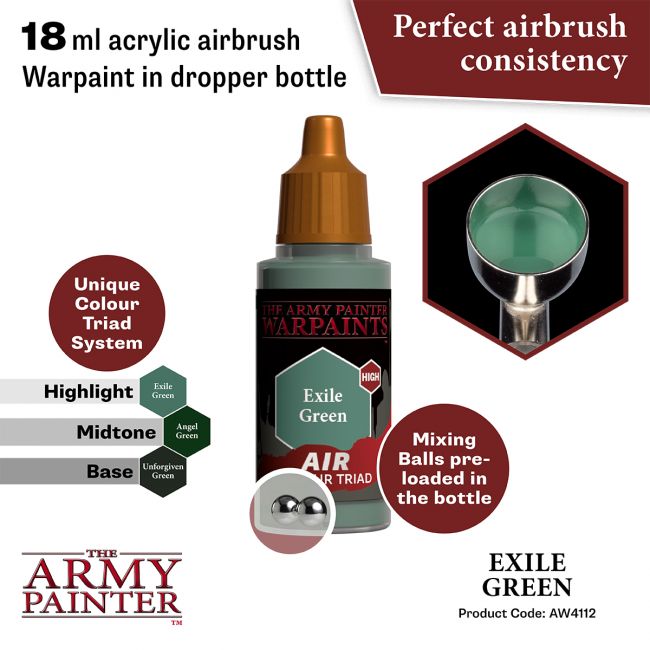 Warpaints Air: Exile Green (The Army Painter) (AW4112)