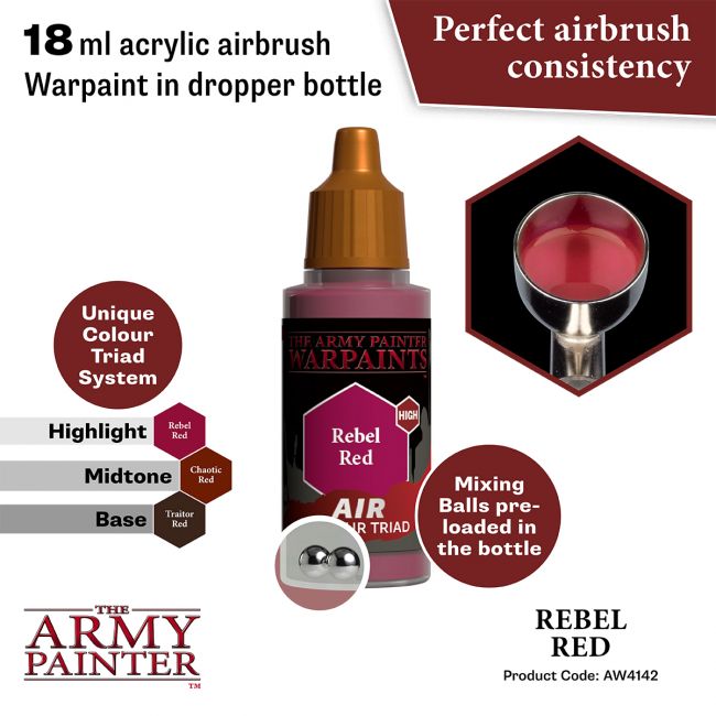 Warpaints Air: Rebel Red (The Army Painter) (AW4142)