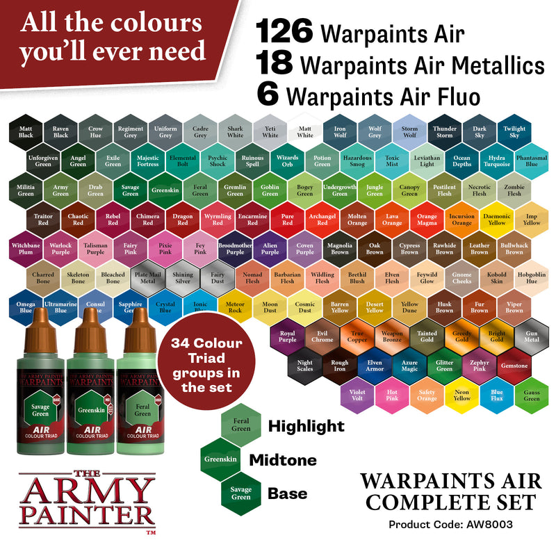 Warpaints Air - Warpaints Air Complete Set (The Army Painter) (AW8003)